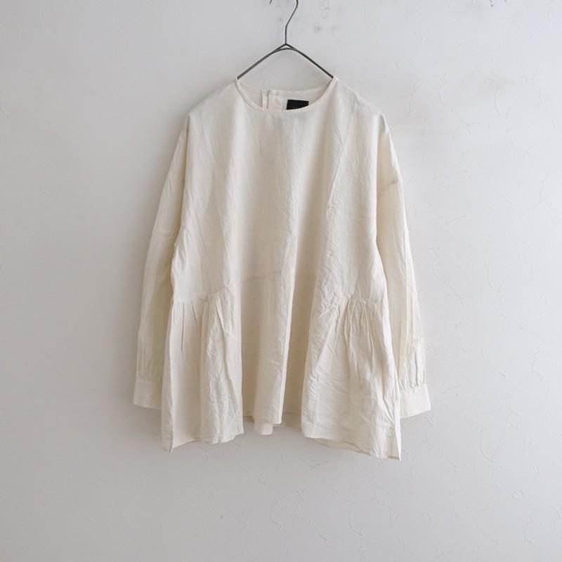 TANDEY オオカミとフクロウ *コットンリネンタックブラウス*生成シャツ