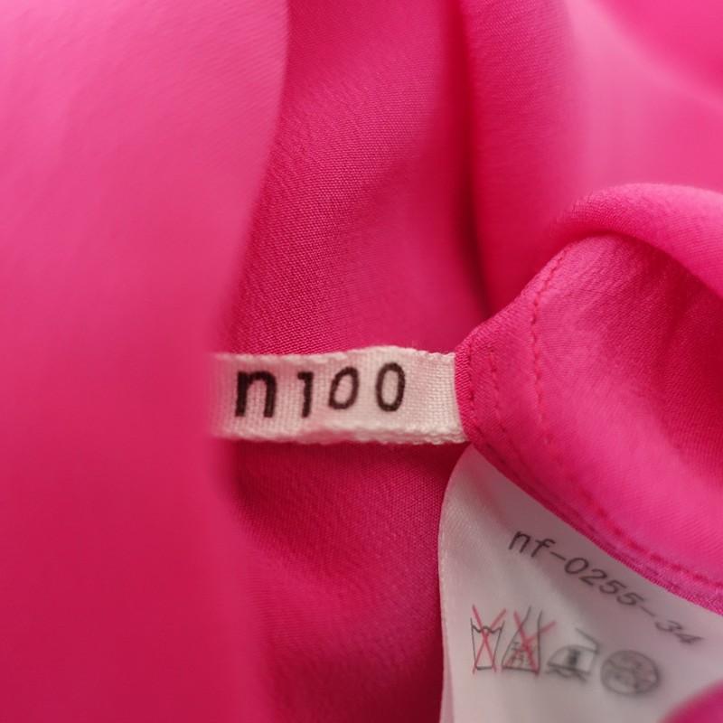 n100（エヌワンハンドレッド） *シルクノースリーブワンピース*34 