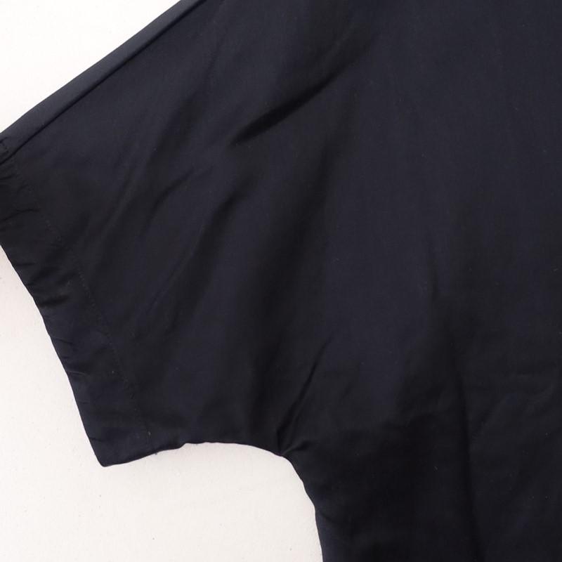 nest Robe（ネストローブ） *コットンシルク半袖ワイドシャツ*ブラック