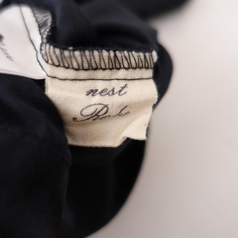nest Robe（ネストローブ） *コットンシルク半袖ワイドシャツ*ブラック
