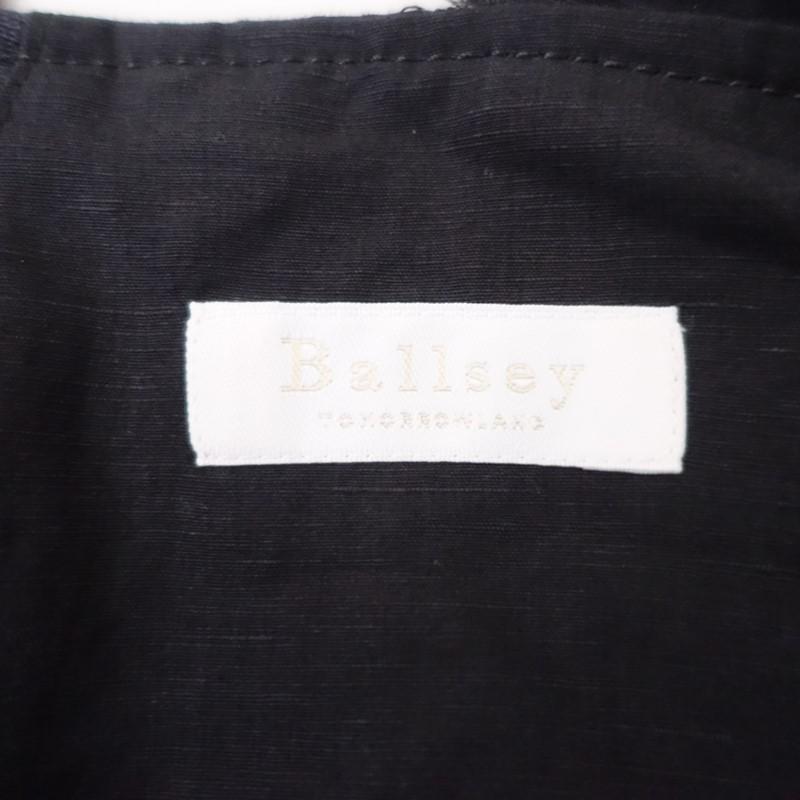 Ballseyリネンコットンムーブ フリンジギャザーオールインワン BALLSEY