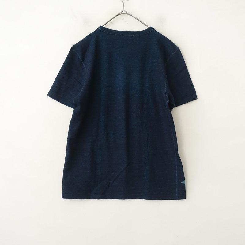 パラスパレス Pal'las Palace *インディゴ染めコットン花柄半袖Tシャツ