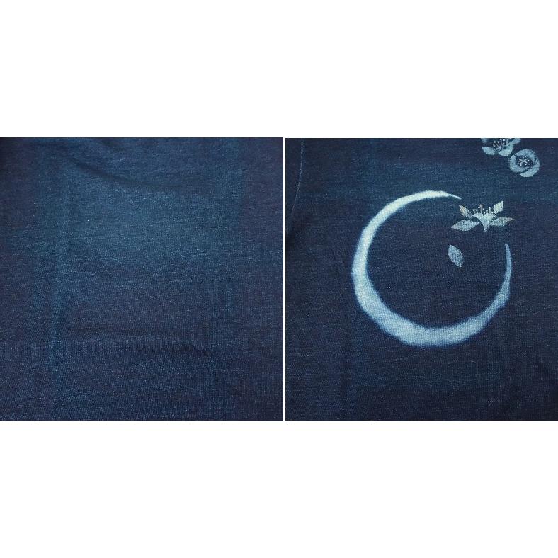 パラスパレス Pal'las Palace *インディゴ染めコットン花柄半袖Tシャツ