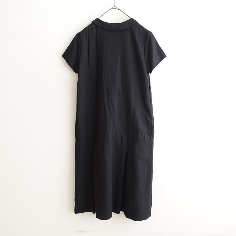 ポールハーデン Paul Harnden *Pembroke A Dress Short ウールワンピース*S黒ブラック半袖(33-2604-569)【02E62】の画像