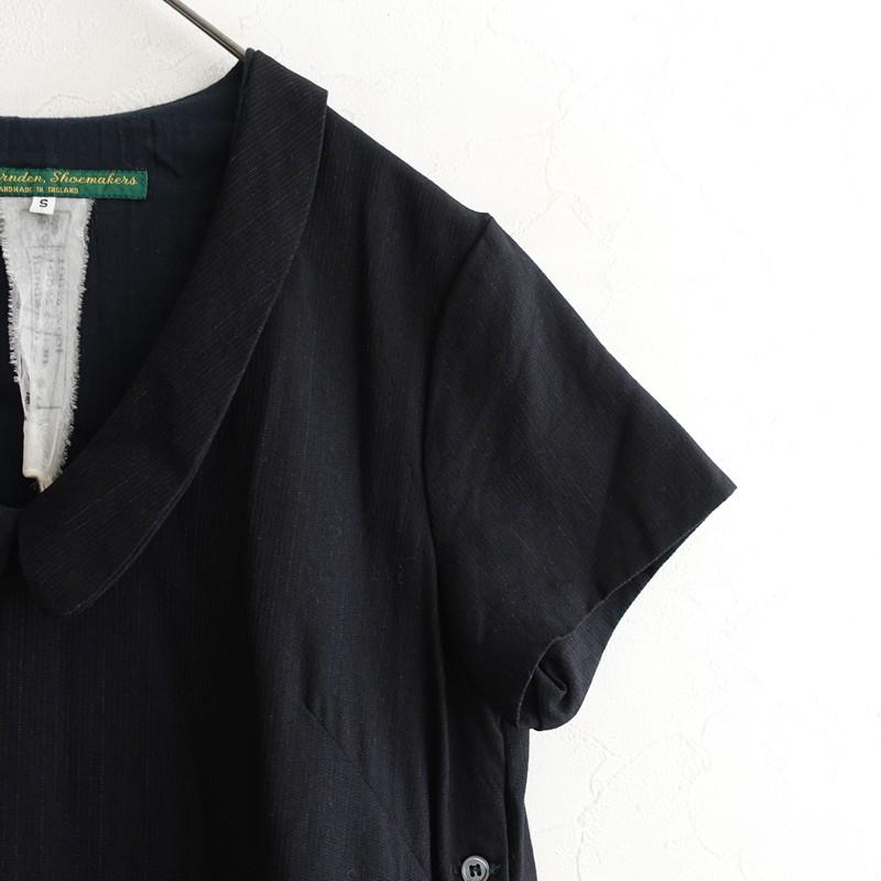 ポールハーデン Paul Harnden *Pembroke A Dress Short ウールワンピース*S黒ブラック半袖(33-2604-569)【02E62】の画像