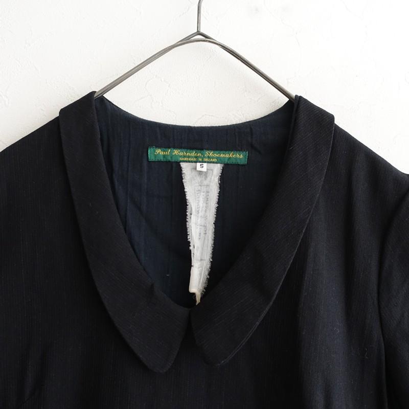 ポールハーデン Paul Harnden *Pembroke A Dress Short ウールワンピース*S黒ブラック半袖(33-2604-569)【02E62】の画像