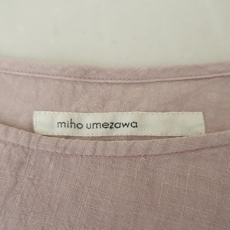 ミホウメザワ miho umezawa *リネンフリルプルオーバーシャツ*ピンク系