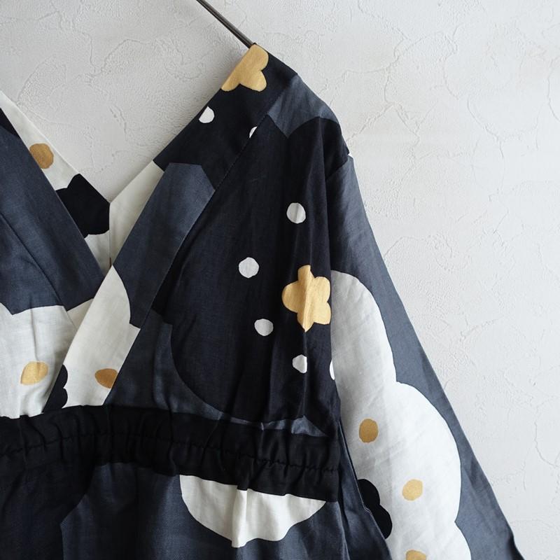 未使用/定価2.1万】ソウソウ SOU *麻 ゆかたみたて*S浴衣風ワンピース
