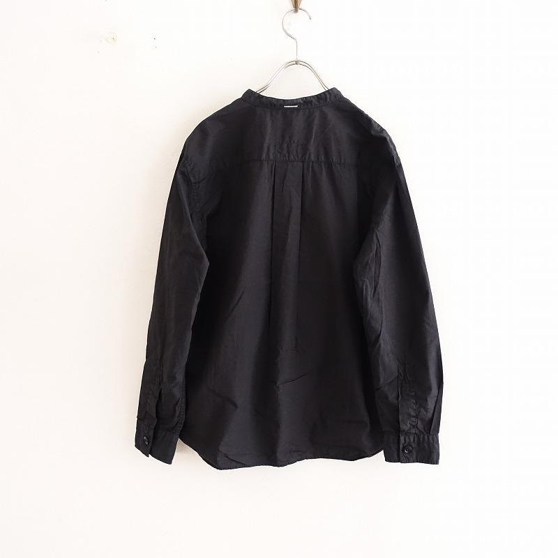 【染/2021/定価1.7万】マーガレットハウエル MHL. MARGARET HOWELL MHL. *バンドカラーシャツ*2綿黒(34-2404-62)【01E42】｜drop-kaitori｜02