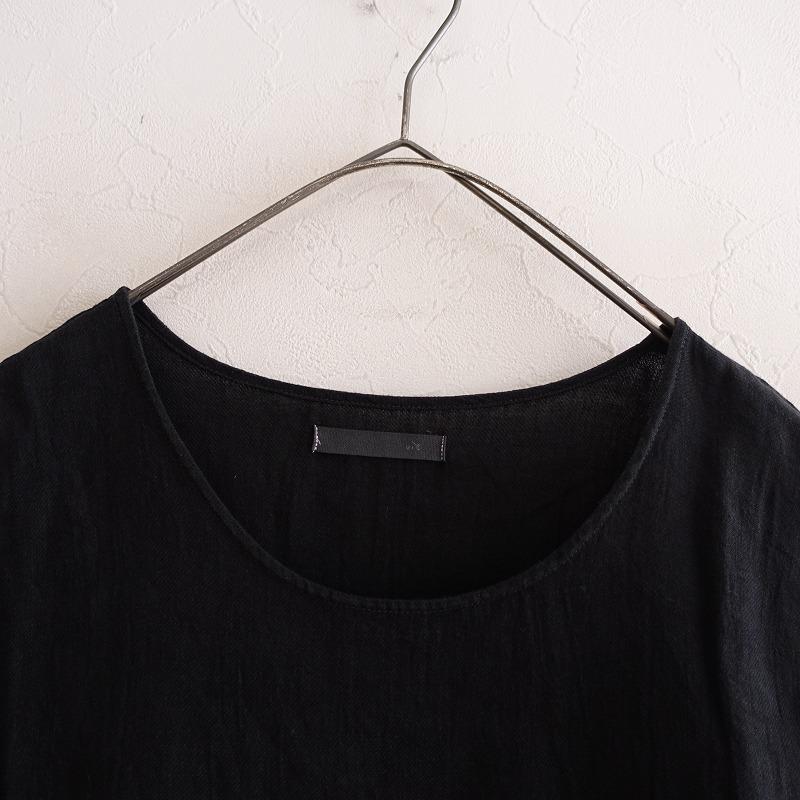 染】エヴァムエヴァ evam eva vie *リネンロングワンピース*麻スミクロ  