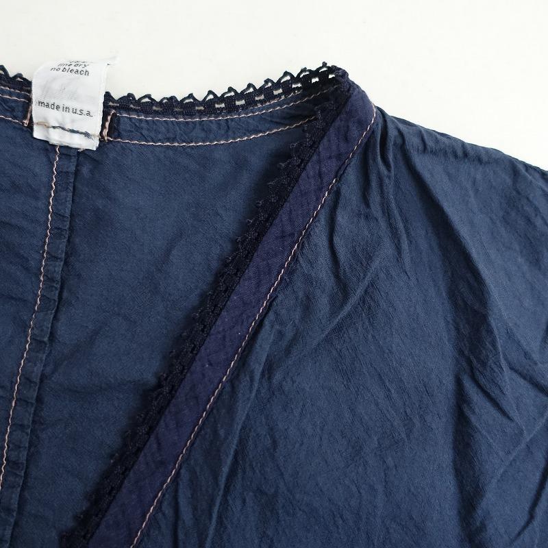 dosa 藍染め長袖ブラウス