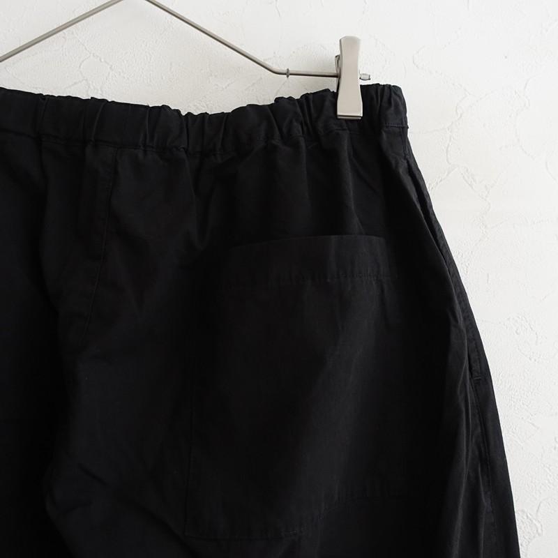 【美品】yoli ヨリ パンツ コットン リネン ブラック 染】ヨリ Yoli *コットンイージーパンツ*1綿ブラック黒ゴムワイド