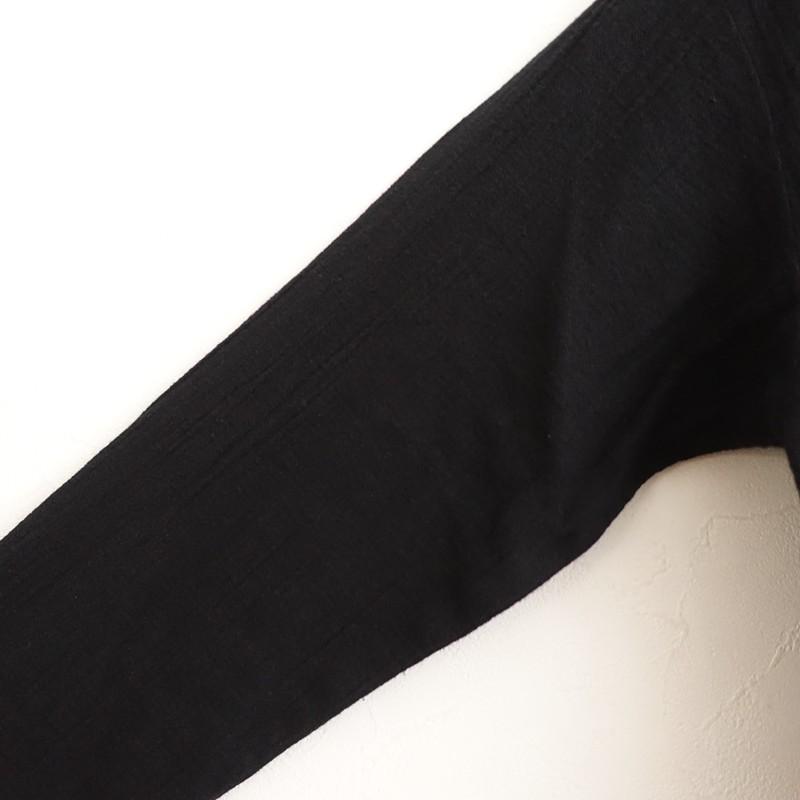 evam eva vie 【染】エヴァムエヴァ *コットンリネンローブ*ブラック黒