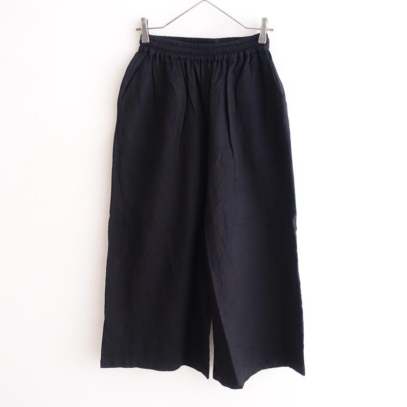 染】TANDEY オローネ *リネンコットンワイドイージーパンツ*麻綿