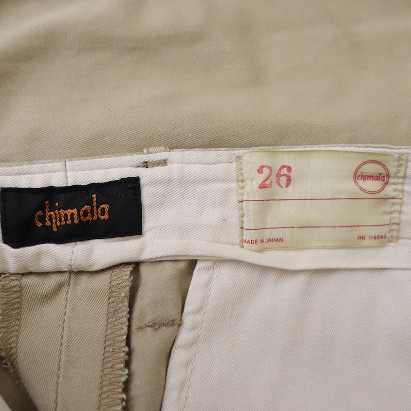 チマラ　ダメージ加工パンツ　新品未使用 chimala チマラ *ダメージ加工コットンパンツ*26チノパン綿