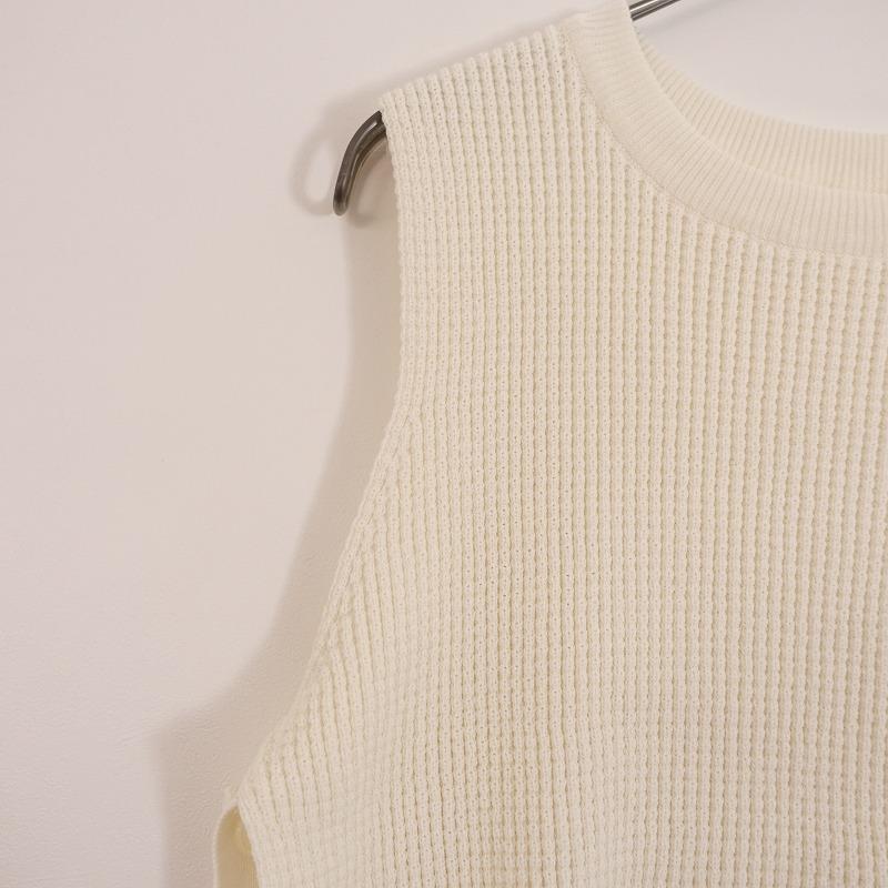 未使用/定価2.6万】トリチ TORICI *アイスワッフルベスト*Fニットプル 