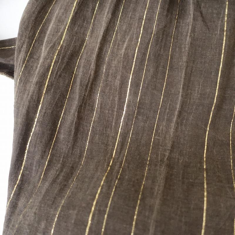 定価5.7万】 ユルタオ YURTAO 金ラメストライプエスニックロング