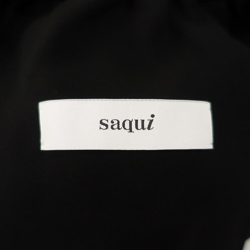 saqui //サキ *サマーテーパードリボンパンツ*34ゴムイージー黒