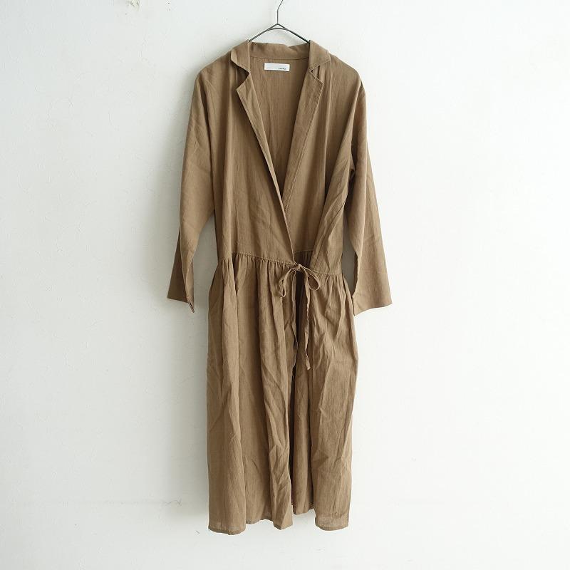 美品】コライユ corail *カシュクールワンピース*Fロング麻綿