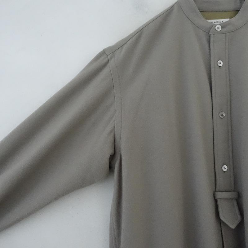 BLAMINK //【定価10.4万】ブラミンク *ウールフランネルスタンドロング  