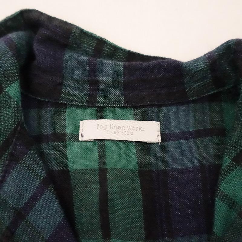 フォグリネンワーク fog linen work×hal *チェックワンピース*長袖