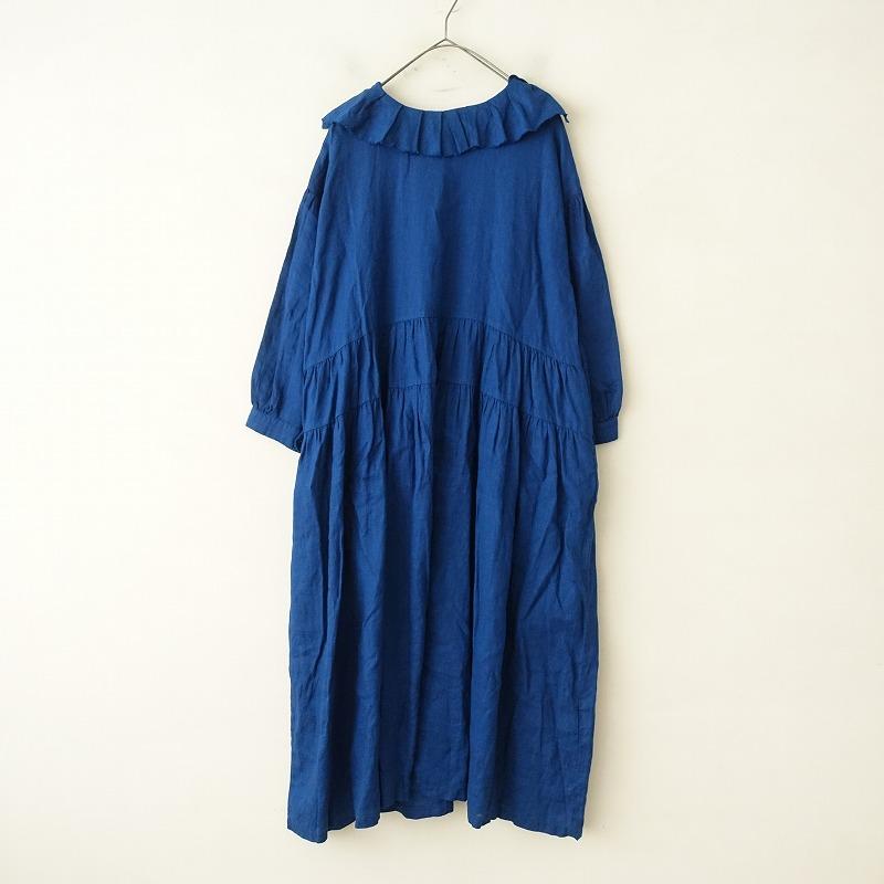 45R ネストローブ nest Robe *リネンサフィランワンピース*F