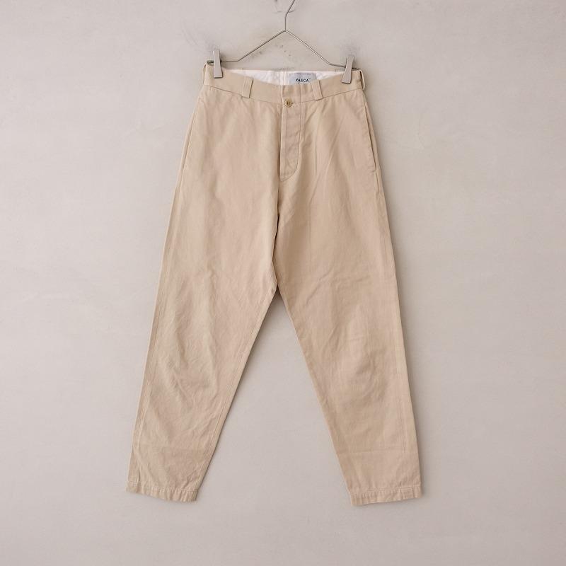ヤエカ YAECA *14683 ワイドテーパードチノパンツ*28綿コットン比翼  