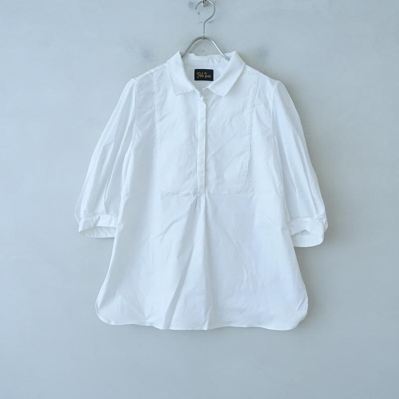 ペールジュート Pale Jute *プルオーバーシャツ*F切替え比翼ボタン綿混 