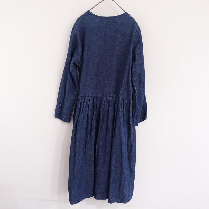nest Robe ネストローブ *リネンデニムカシュクールワンピース nest Robe ネストローブ *リネンデニムカシュクールワンピース