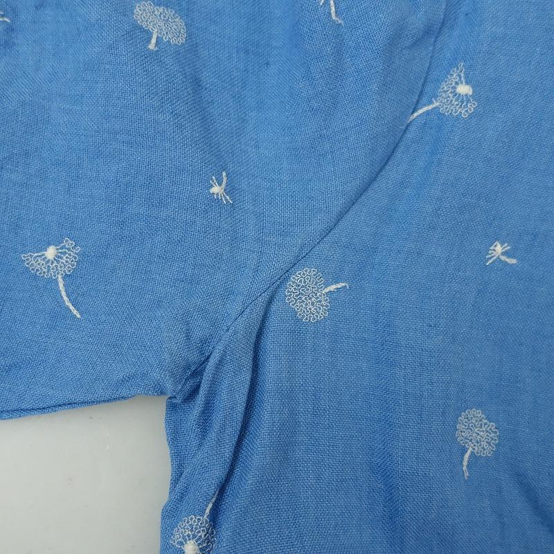 リゼッタLisette*10周年刺しゅうワンピース*36半袖プルオーバー麻