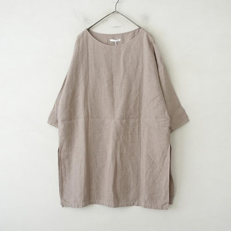 evam eva vie 【美品/定価2.0万】エヴァムエヴァ *linen tunic*M七分袖 