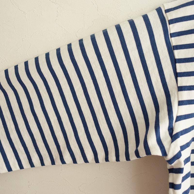 OUTIL 【定価2.2万】ウティー *バスクシャツ 0*ボーダー長袖コットン綿