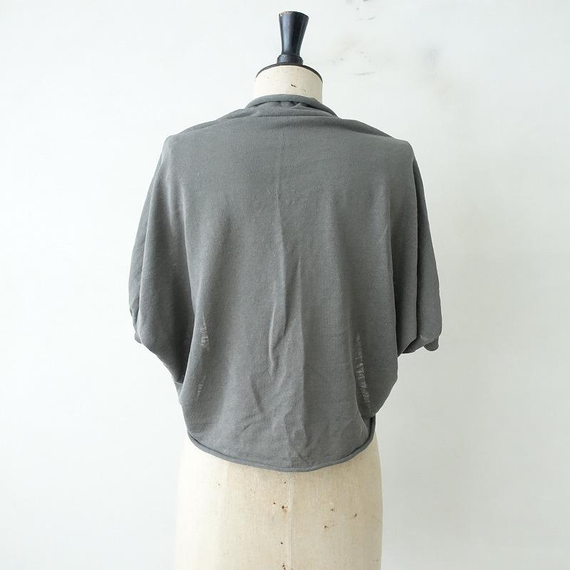 evam eva（エヴァムエヴァ） *cotton linen bolero ボレロ グレー