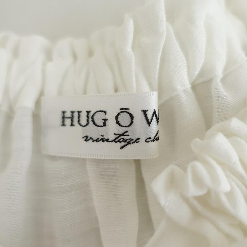 Hug o war（ハグオーワー） *リネンギャザーブラウス*オフホワイトプル