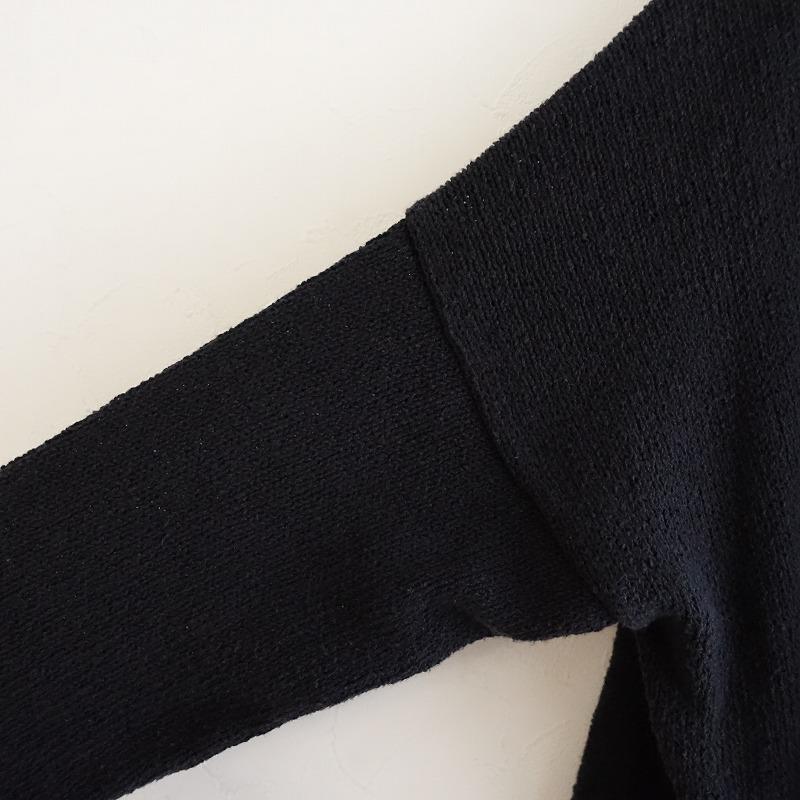 evam eva（エヴァムエヴァ） *コットンニットローブ*黒ブラック綿