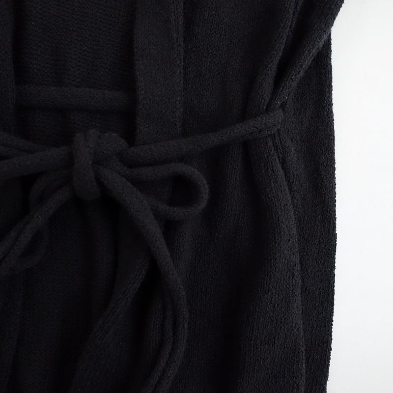 美品2.8万★エヴァ厶エヴァ ローブ カーディガン 墨黒 美品2.8万☆エヴァ厶エヴァ ローブ カーディガン 墨黒