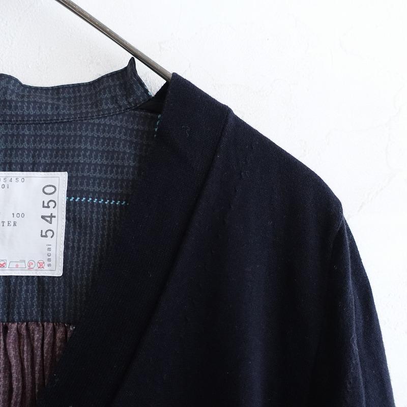 sacai（サカイ） *プリーツカーディガン*ブラックコットン綿トップス