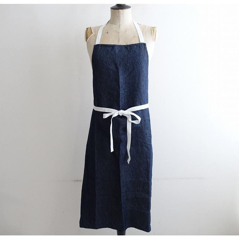 R&D.M.Co☆オールドマンズテーラー✩リネンエプロン ブルーウィロー