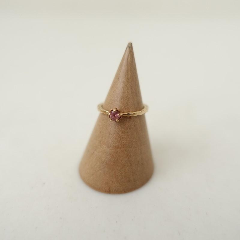 agete ストーン付きゴールドリング(ピンキーリング) agete（アガット） 指輪 リング 「WEB限定」K10ピンクゴールドピンキー