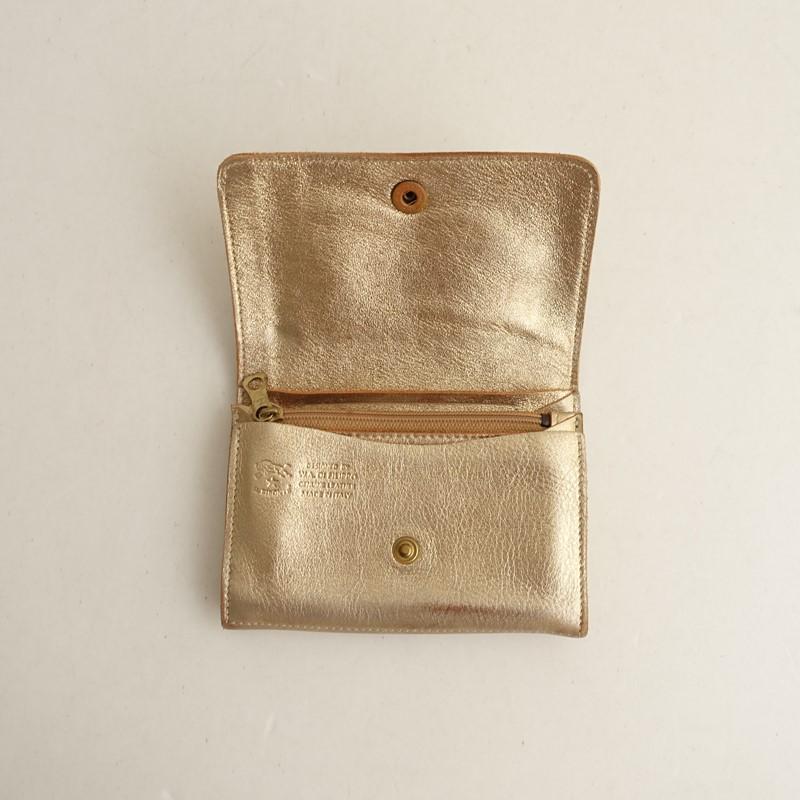 定価4.5万】イルビゾンテ IL BISONTE *レザー 二つ折り財布*シャンパン