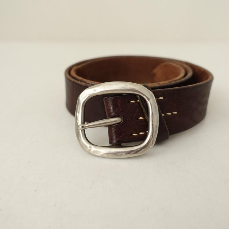 45R（フォーティファイブアール） *レザーベルト*ブラウン革シルバー