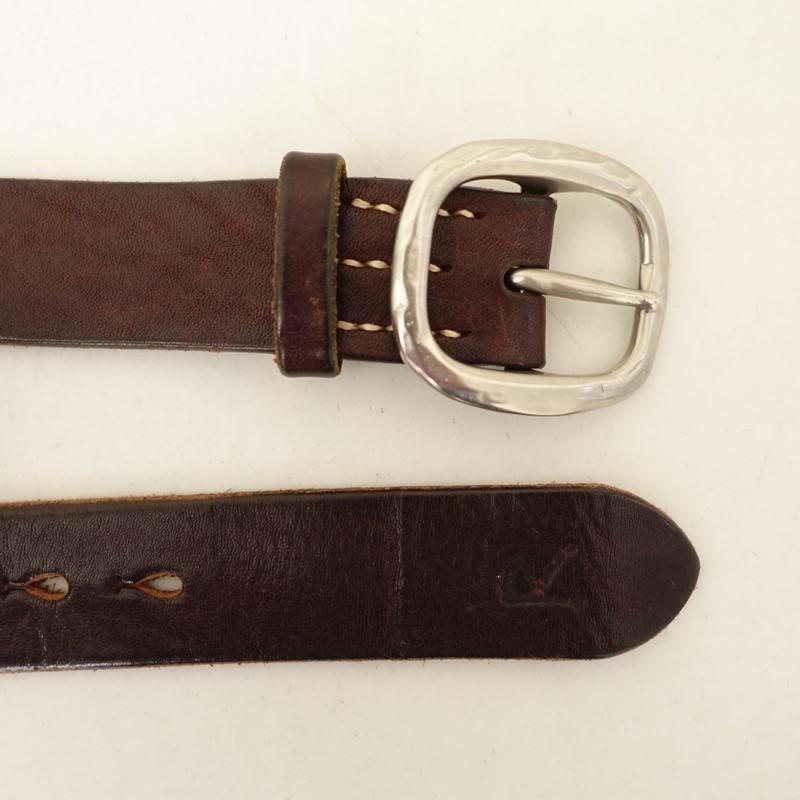 45R（フォーティファイブアール） *レザーベルト*ブラウン革シルバー