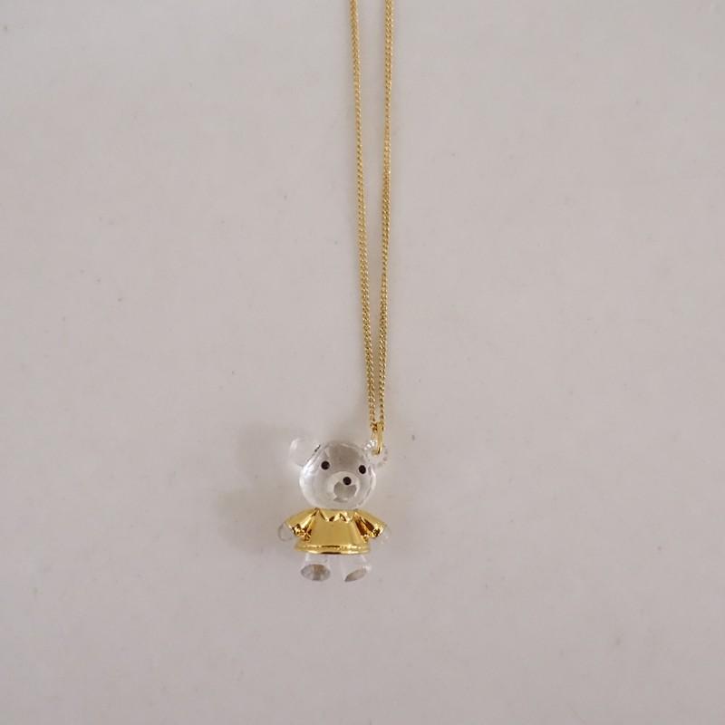 SWAROVSKI スワロフスキー *クマ ネックレス*ゴールドクリアクリスタル 