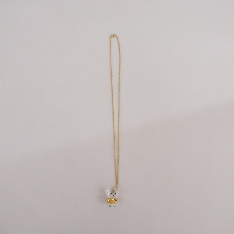 SWAROVSKI スワロフスキー *クマ ネックレス*ゴールドクリアクリスタル 