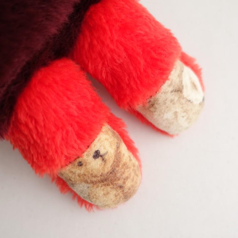【美品】メゾンドールズサン MAISON DOLLSSAN *ぬいぐるみ*ボルドーレッドベージュハンドメイドインテリア(ac30-2512-207)【03A62】_6