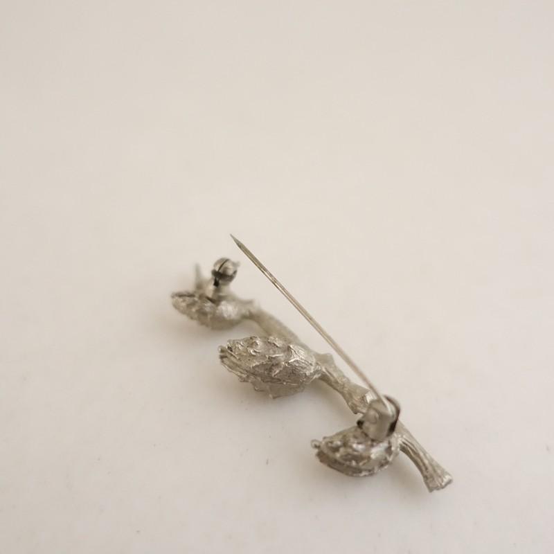 minä perhonen シルバーバラブローチ mina perhonen（ミナペルホネン） *ブローチ*シルバーアクセサリー植物