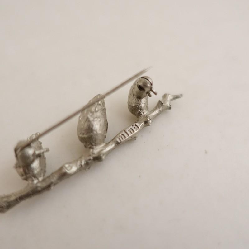 mina perhonen（ミナペルホネン） *ブローチ*シルバーアクセサリー植物