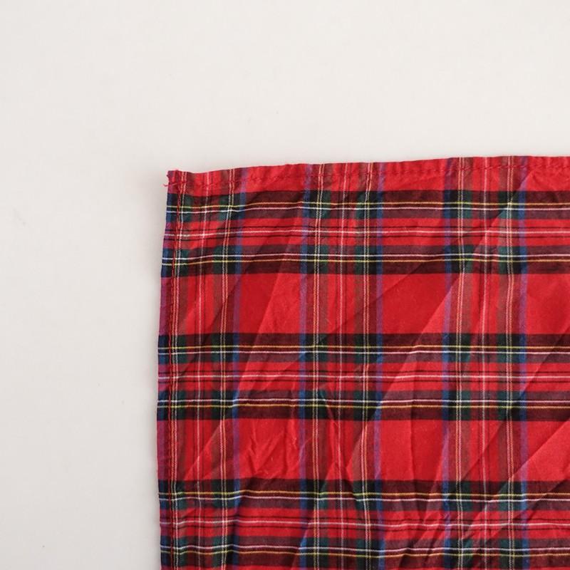 オールドマンズテーラー　タータンチェック　シルクコットンパンツ オールドマンズテーラー R&D.M.Co- *COTTON SILK TARTAN CHECK BANDANA