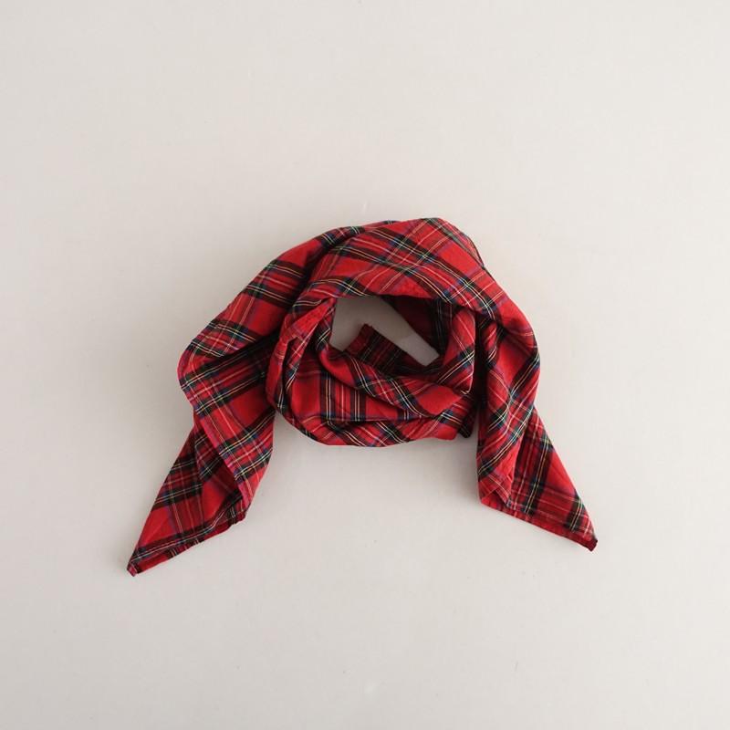 オールドマンズテーラー R&D.M.Co- *COTTON SILK TARTAN CHECK BANDANA