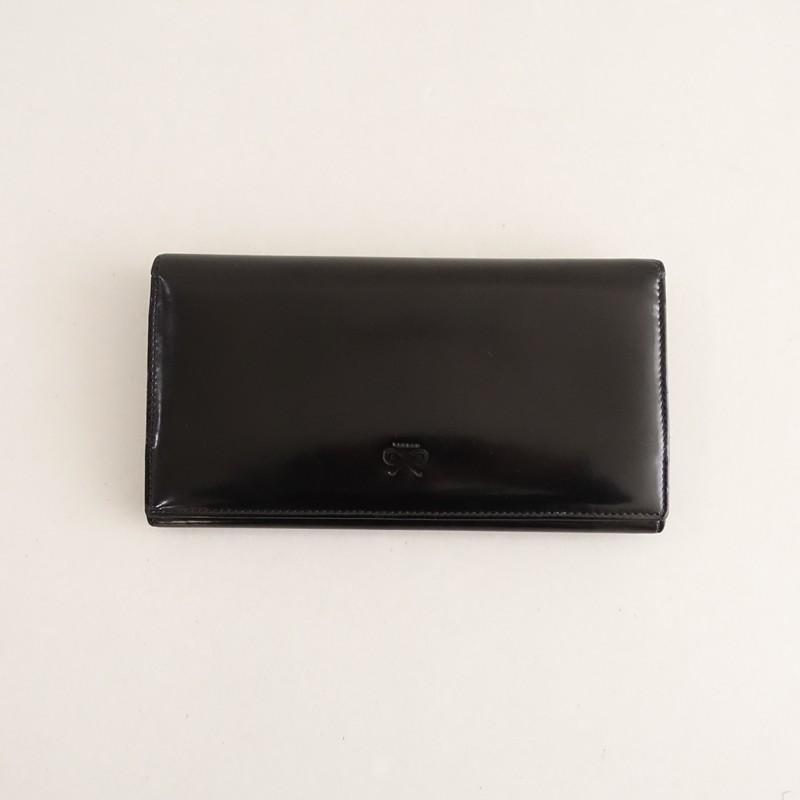 アニヤハインドマーチ ANYA HINDMARCH *長財布*ブラックレザー革